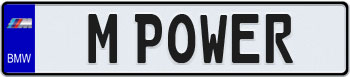 Bmw mpower license plates #3
