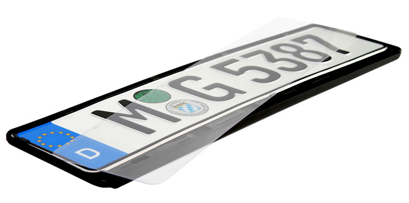 Clear Euro License Plate Cover