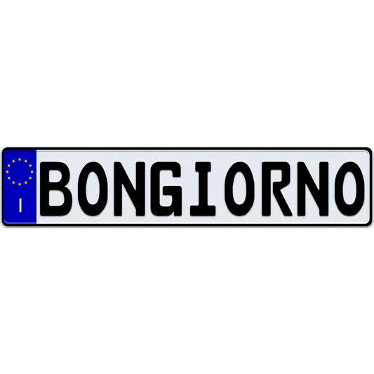 Italy license plate