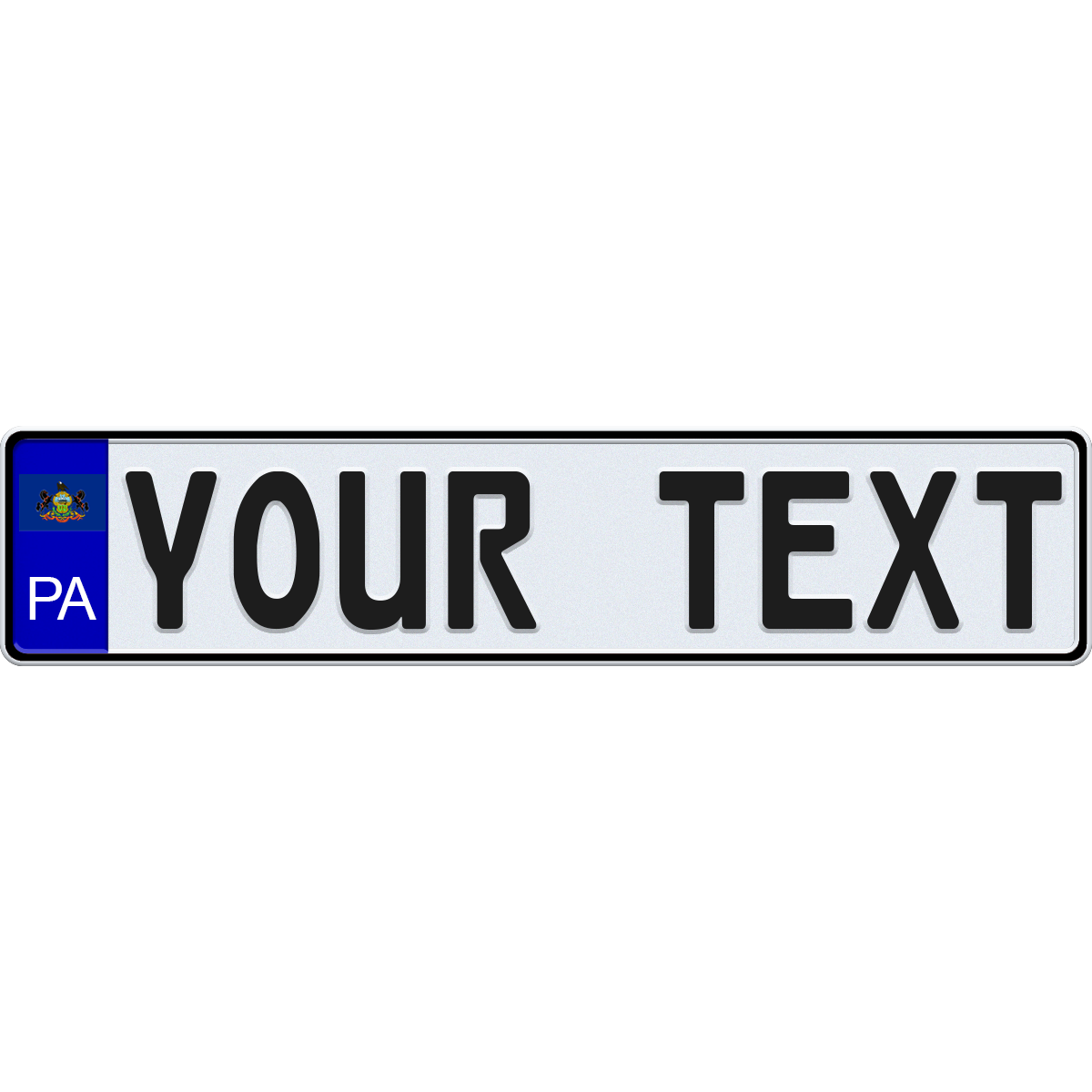 Pennsylvania European License Plate