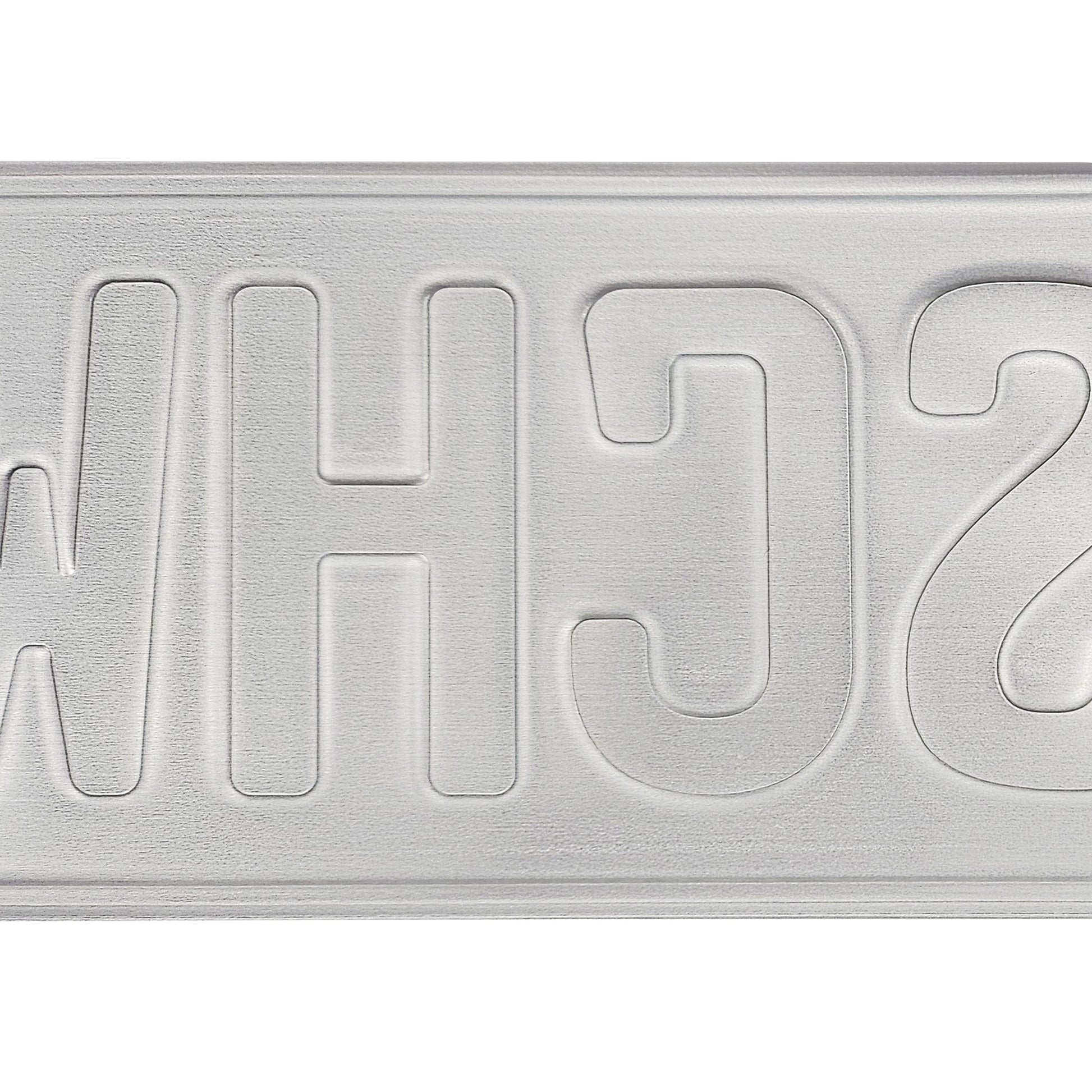 Back of Swiss license plate