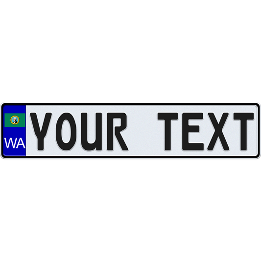 Washington European License Plate