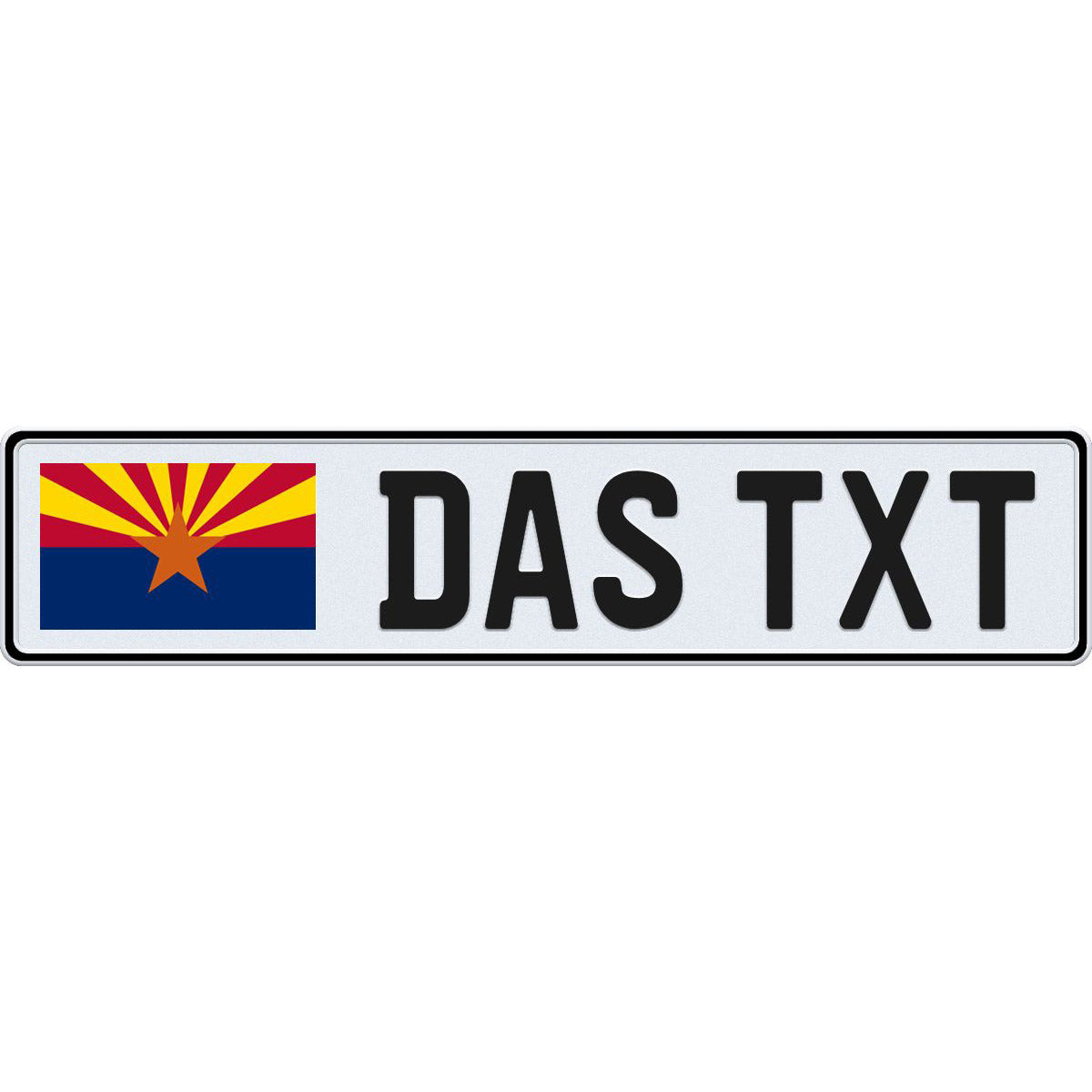 Arizona European license plate