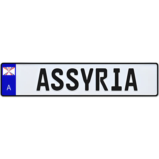 Assyria Euro Style License Plate