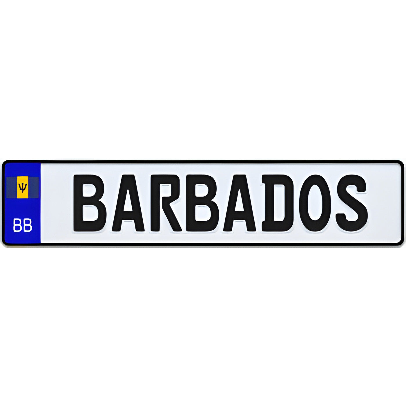 Barbados Euro Style License Plate