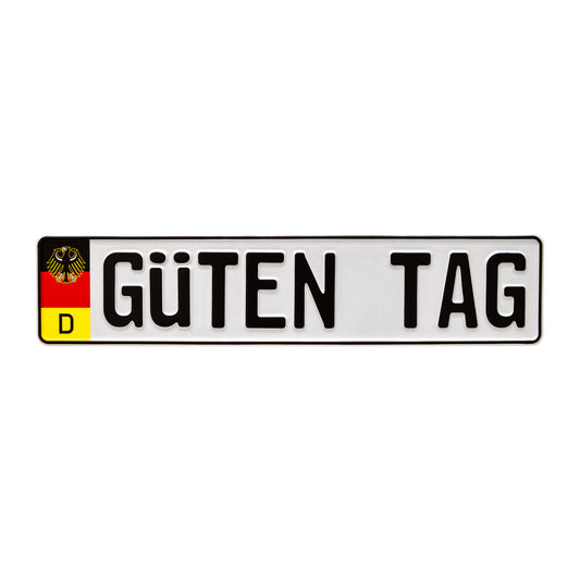 Black on German Coat of Arms European License Plate