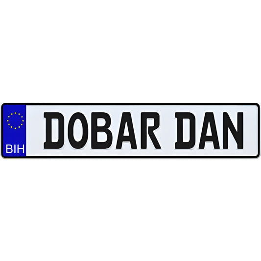 Bosnia Herzegovina European License Plate