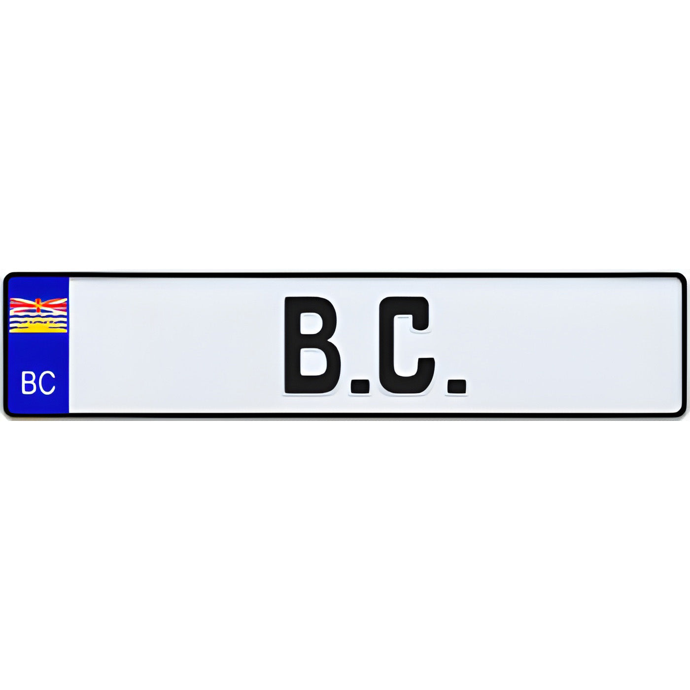 British Columbia Euro Style Licence Plate