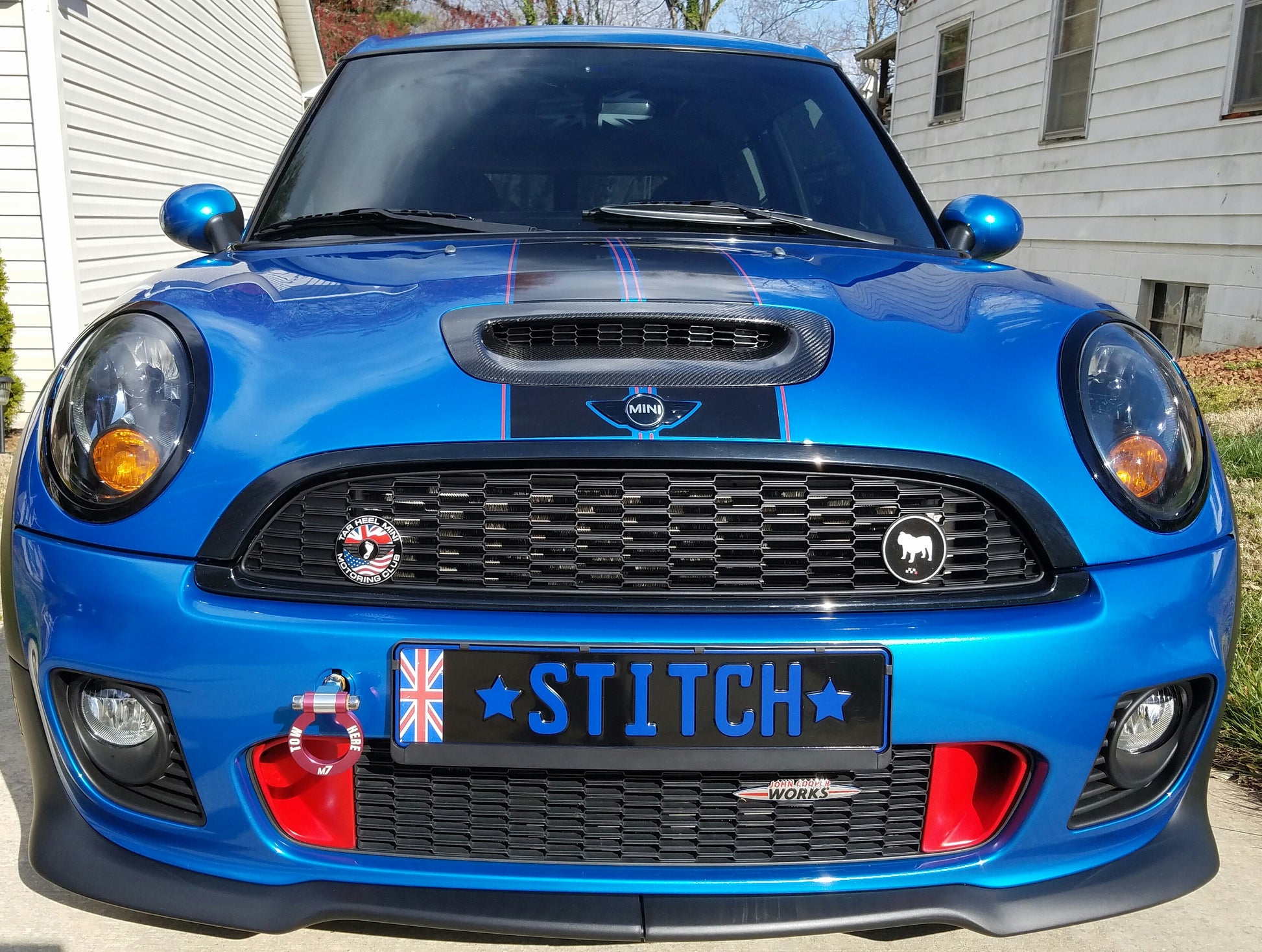 British License Plate on Mini