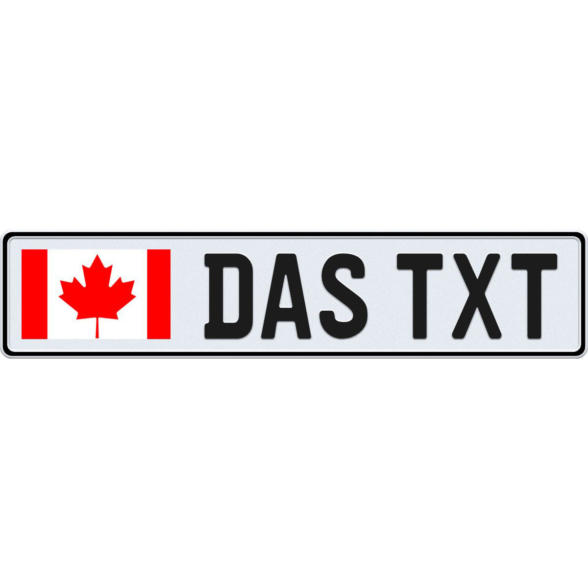 Canada Large Flag European License Plate