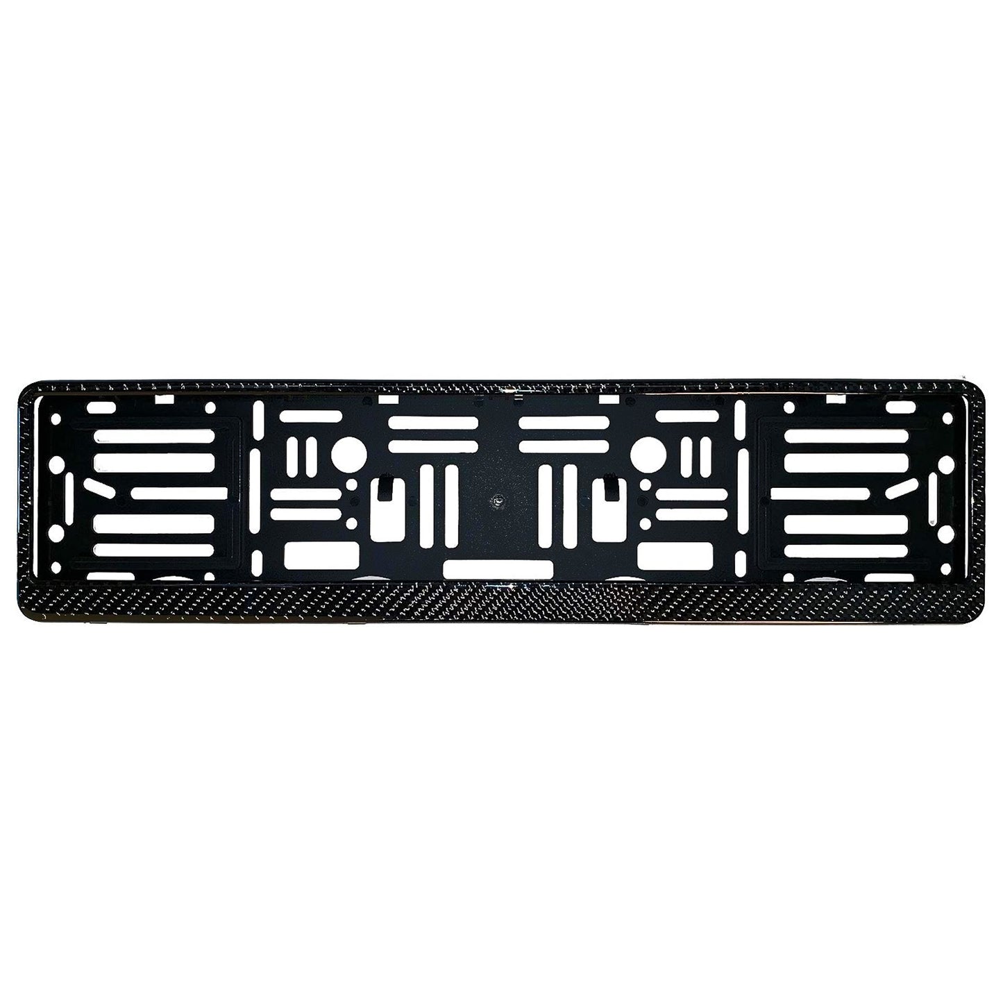 carbon fiber euro license plate frame gloss