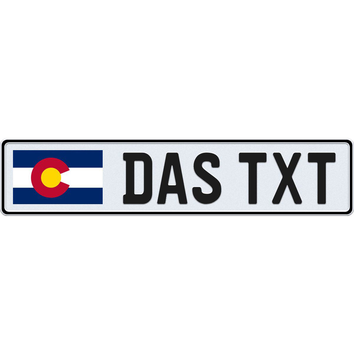 Colorado European license plate