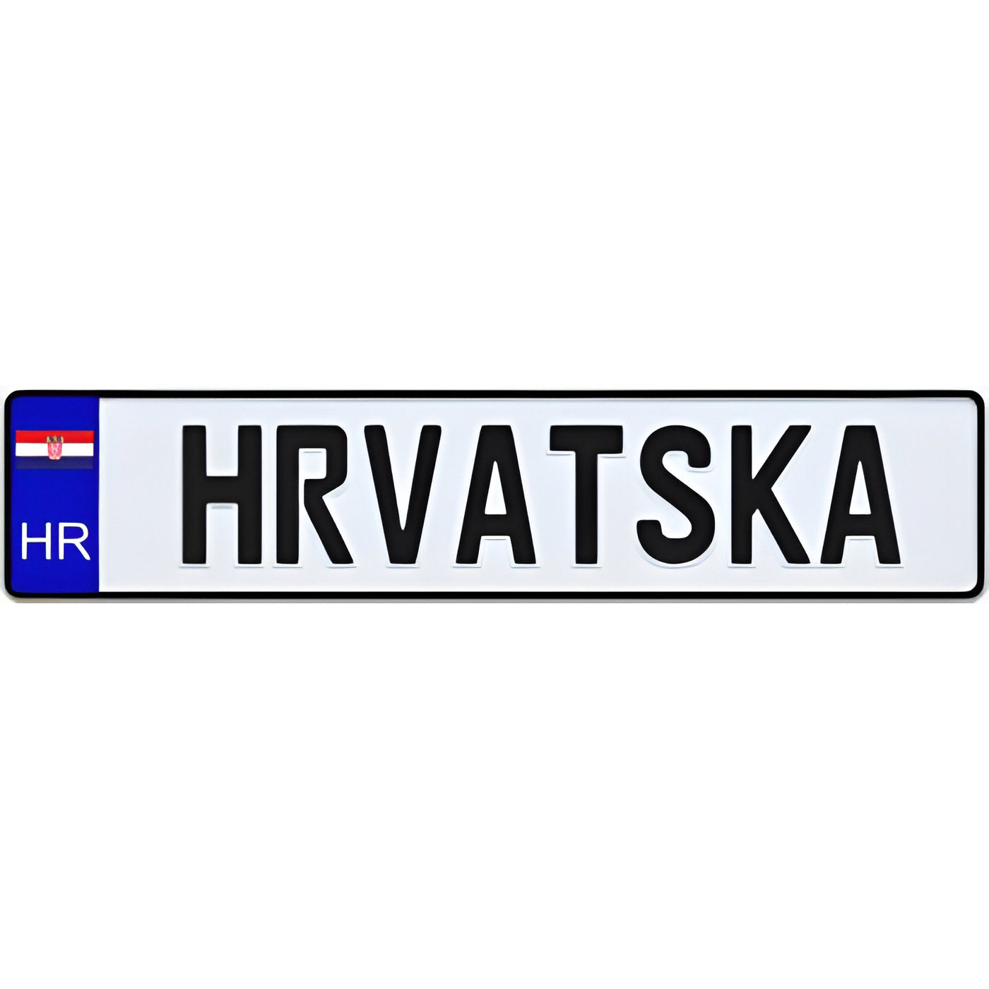 Croatia European License Plate