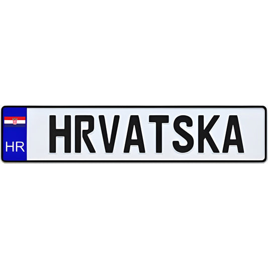 Croatia European License Plate