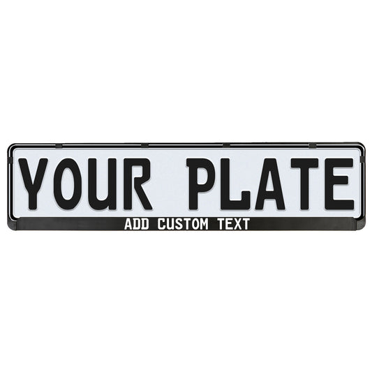 Custom Text Euro Plate Mounting Frame