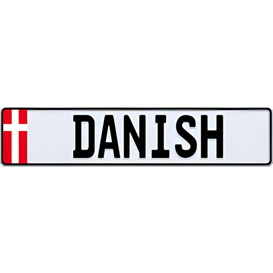 Denmark Flag License Plate