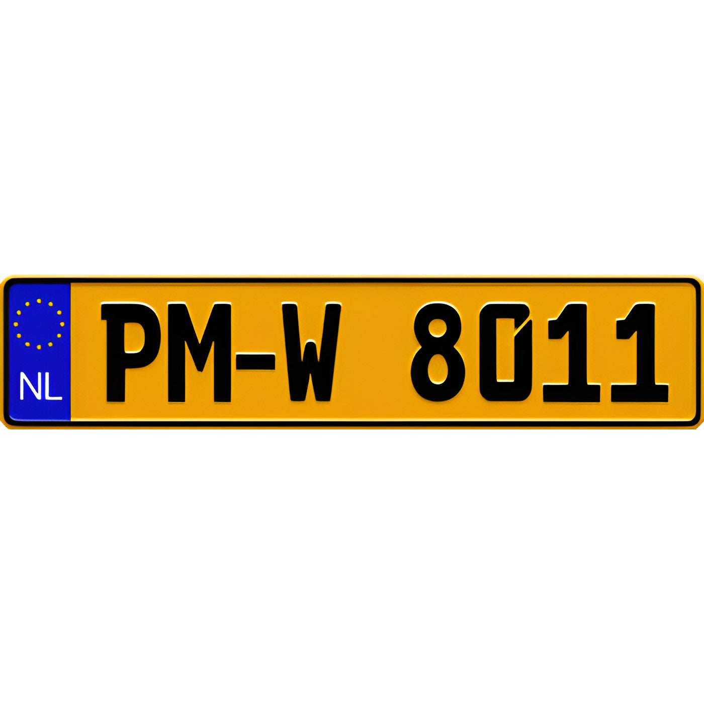 EEC Netherlands License Plate Yellow