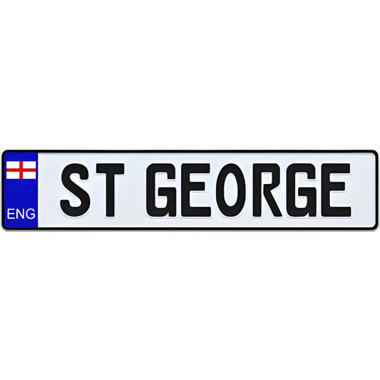 England European License Plate