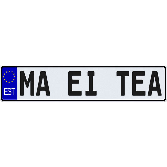 Estonia license plate