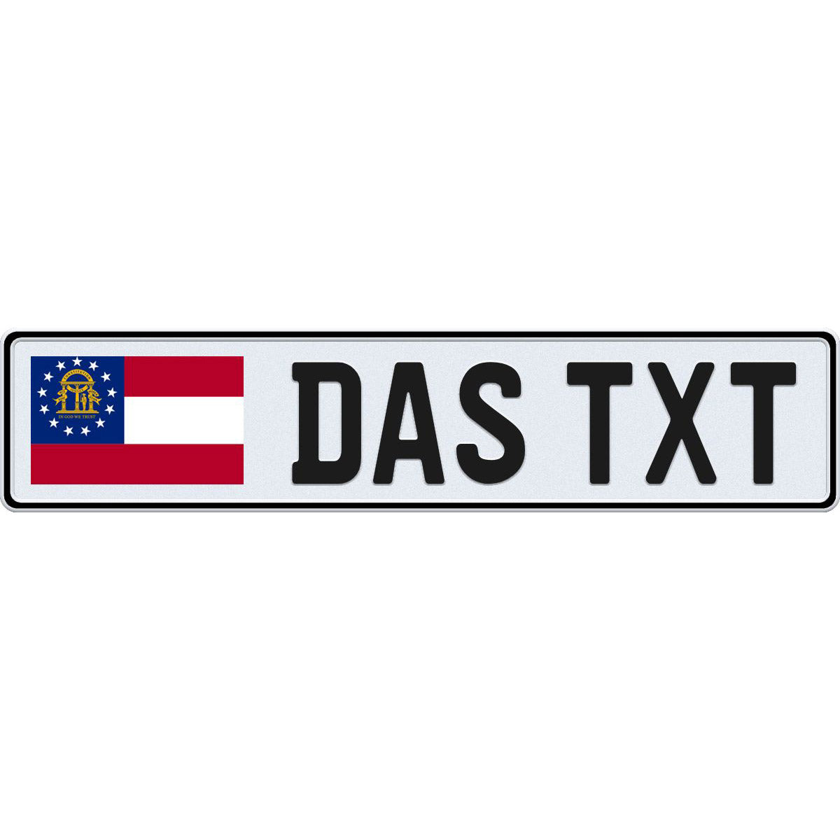 Georgia European license plate