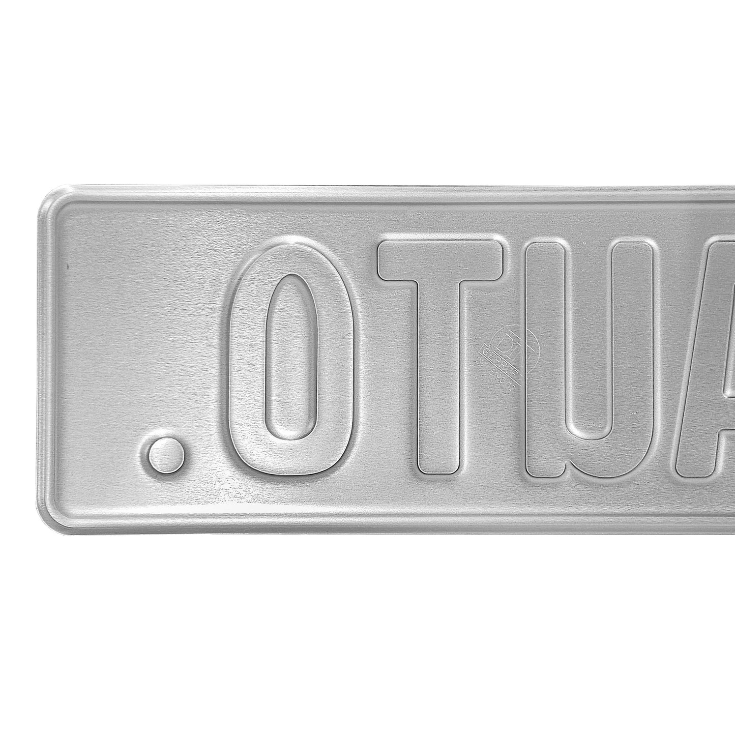 Close up of the back of a German license plate