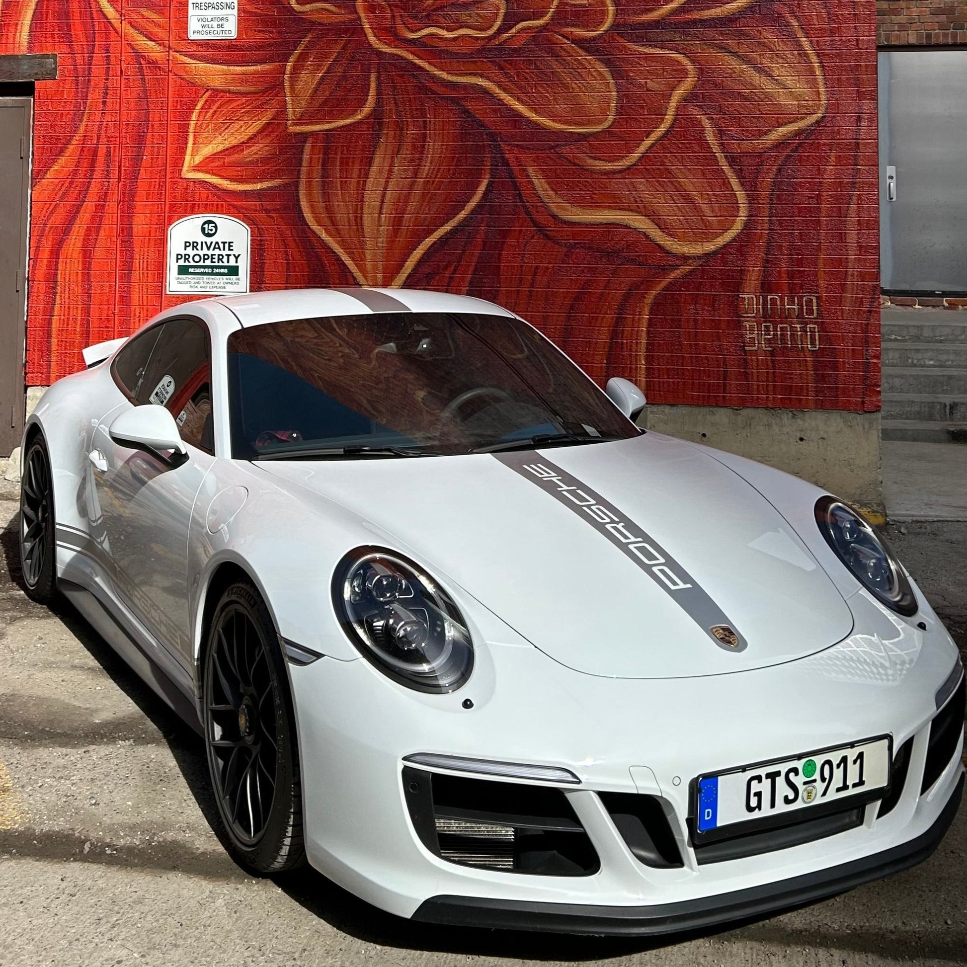 German License Plate on Porsche 911