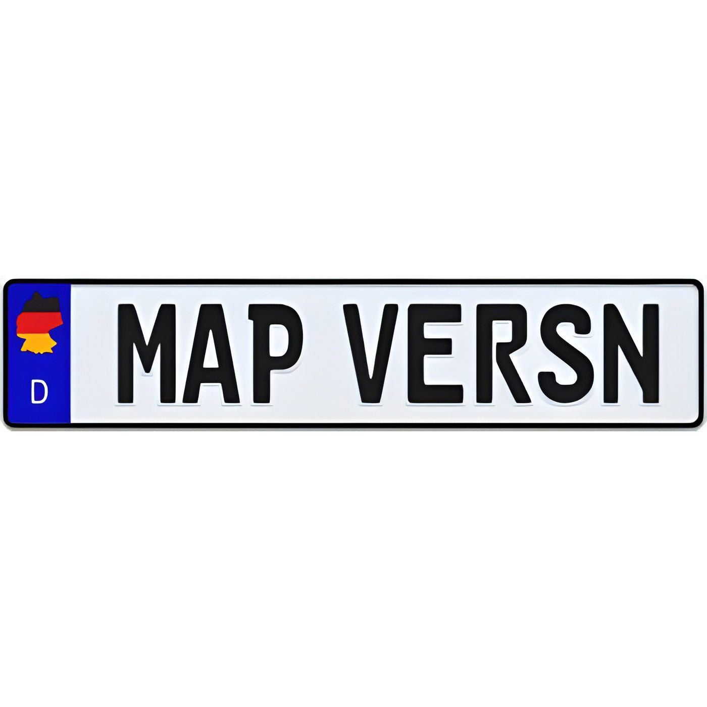 German License Plate with Colored Map