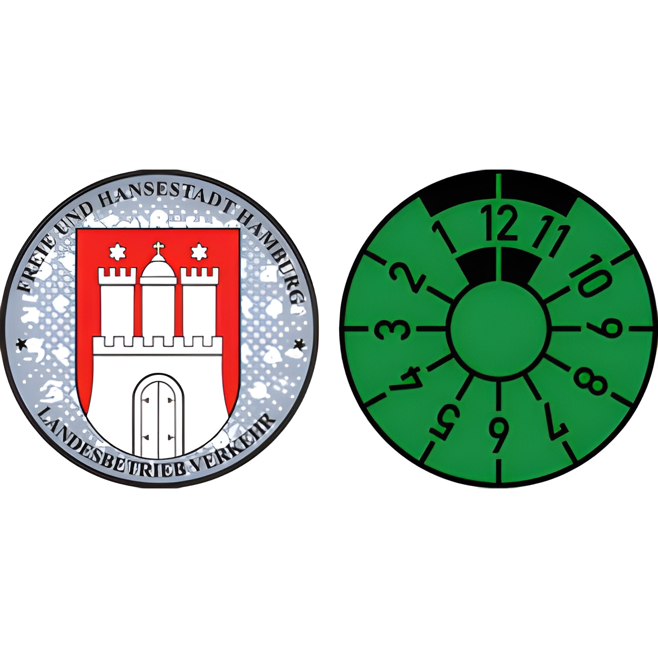 Hamburg German registration seal set