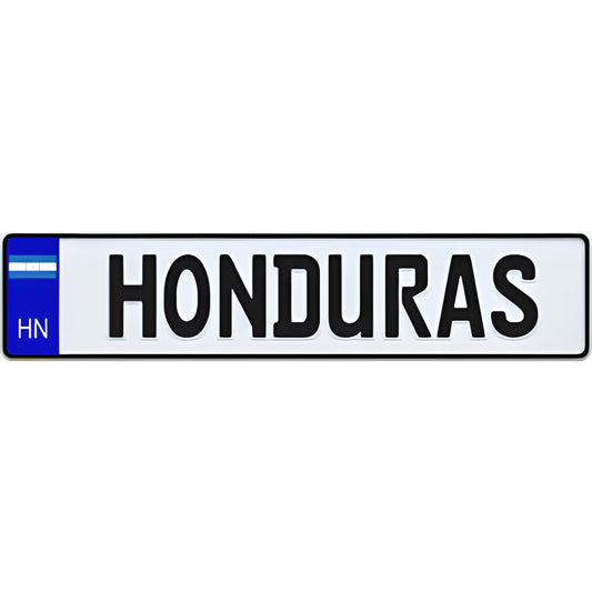 Honduras Euro Style License Plate