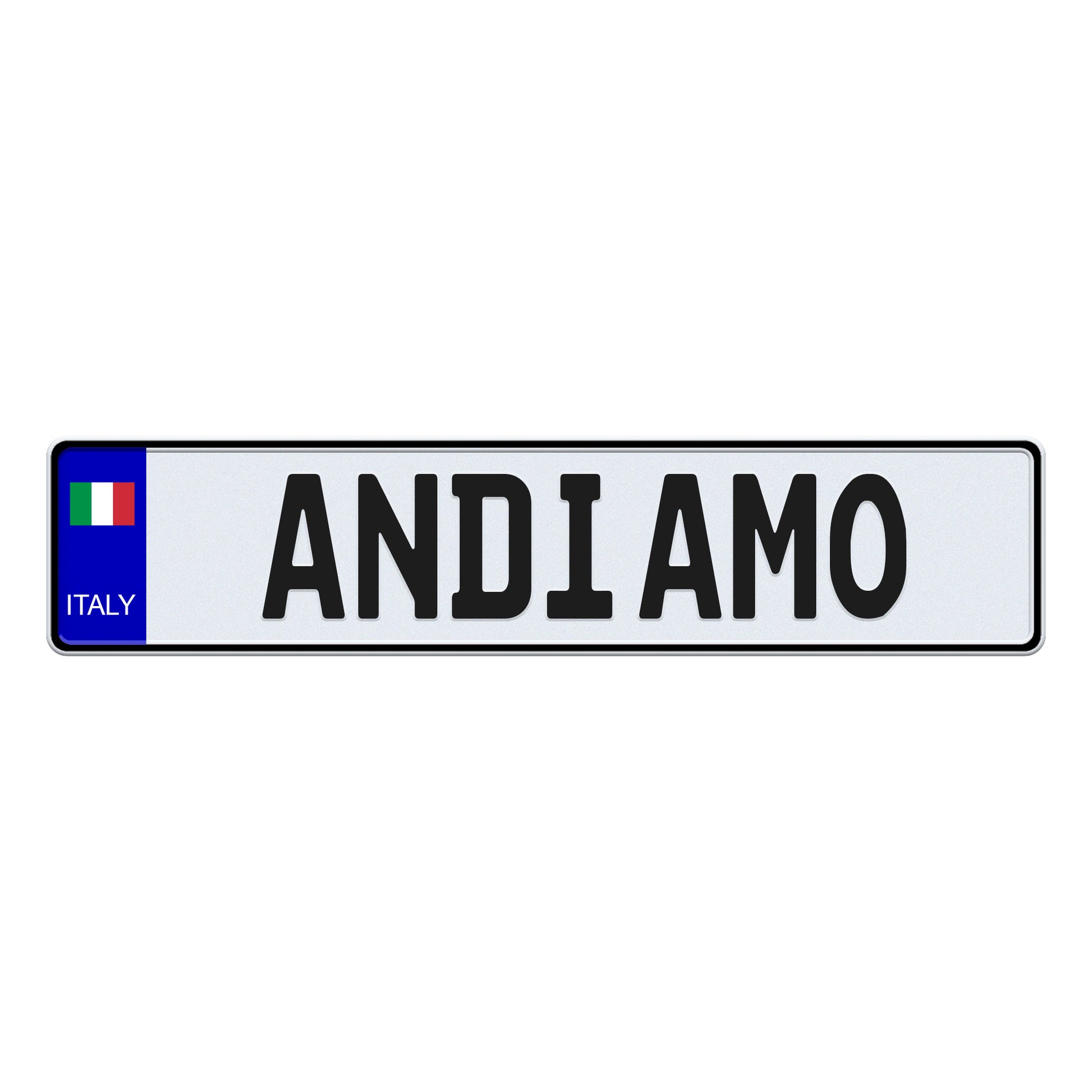 Italy flag European license plate