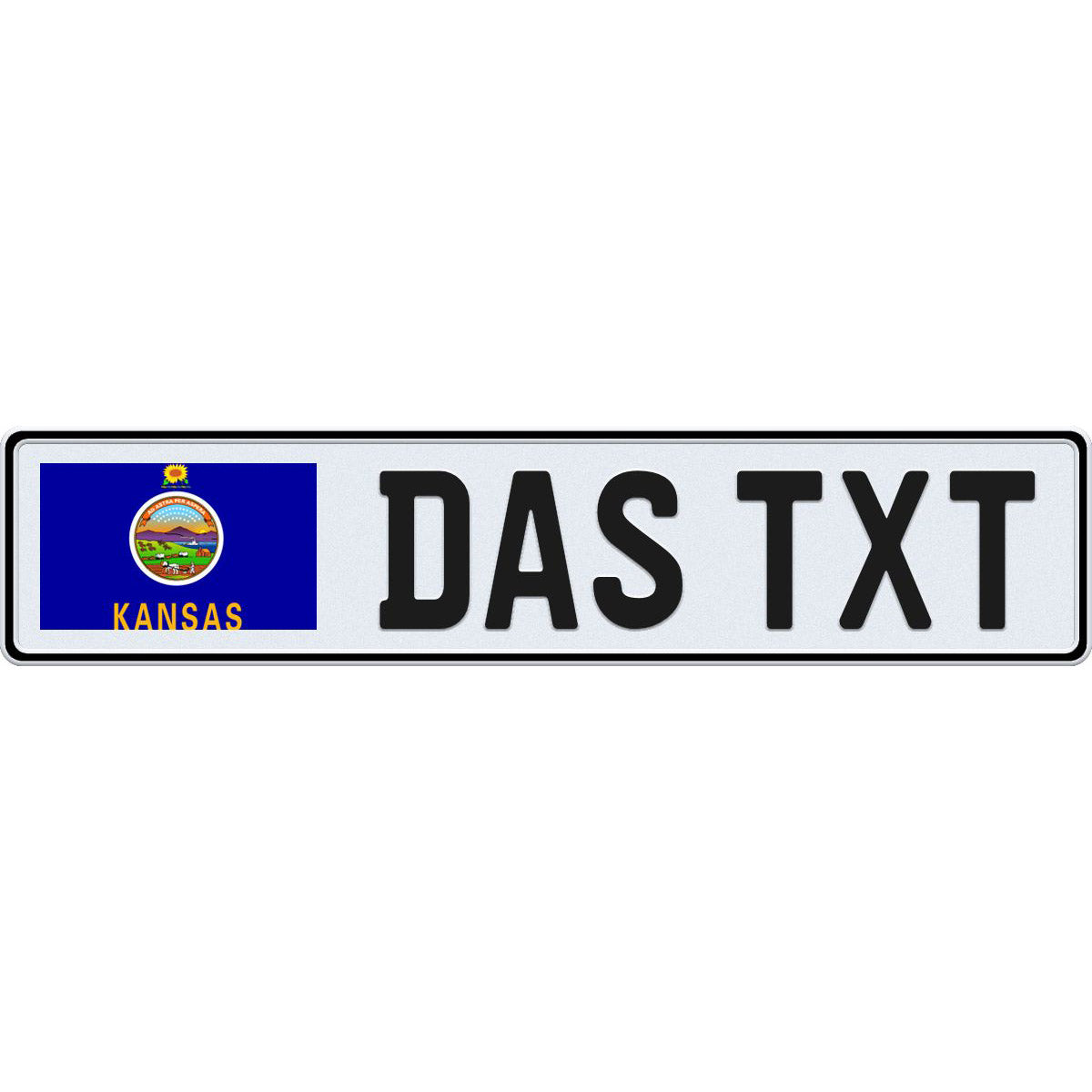 Kansas European license plate