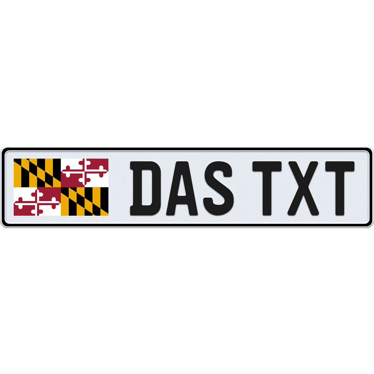 Maryland European license plate