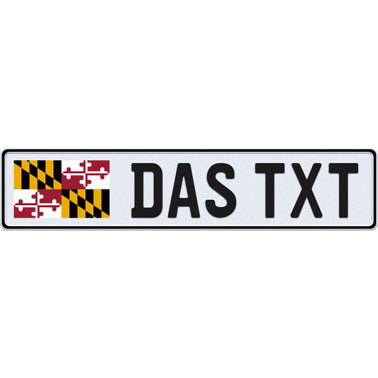 Maryland European license plate