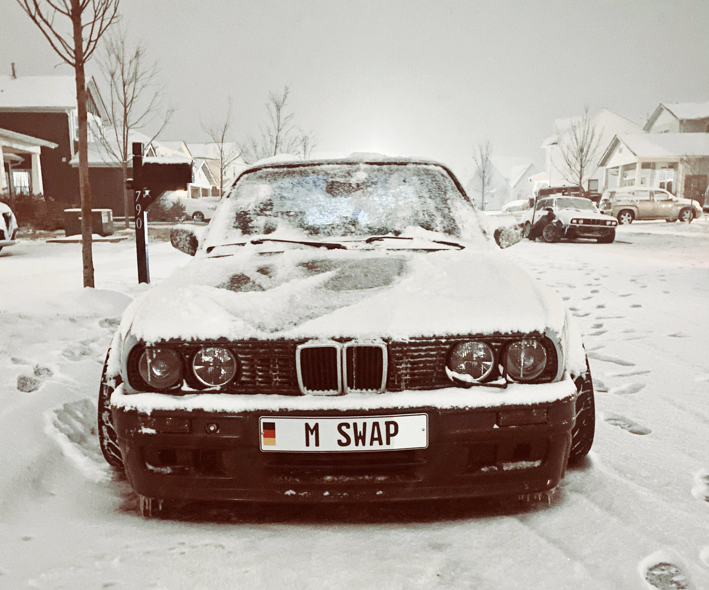 Military German License Plate on BMW