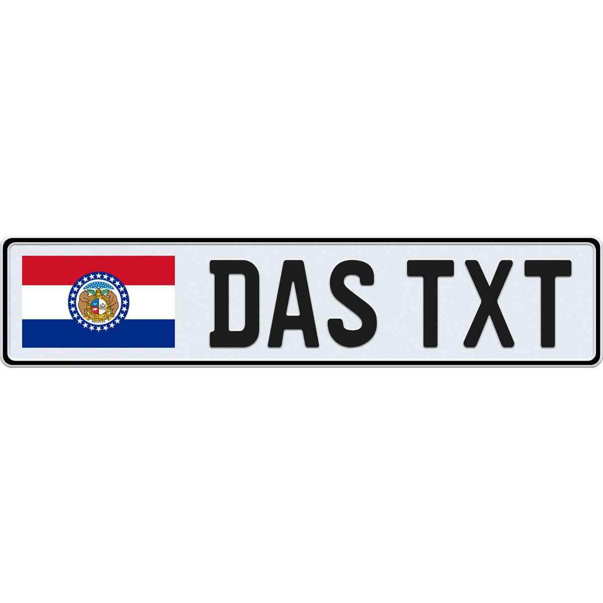 Missouri European license plate