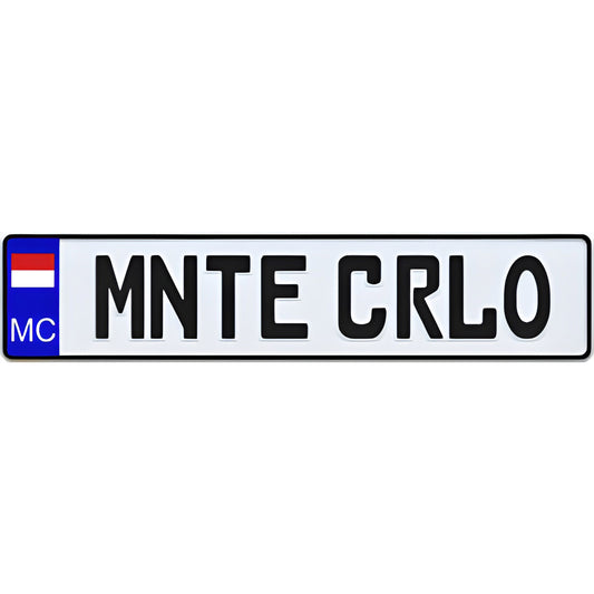 Monaco European License Plate