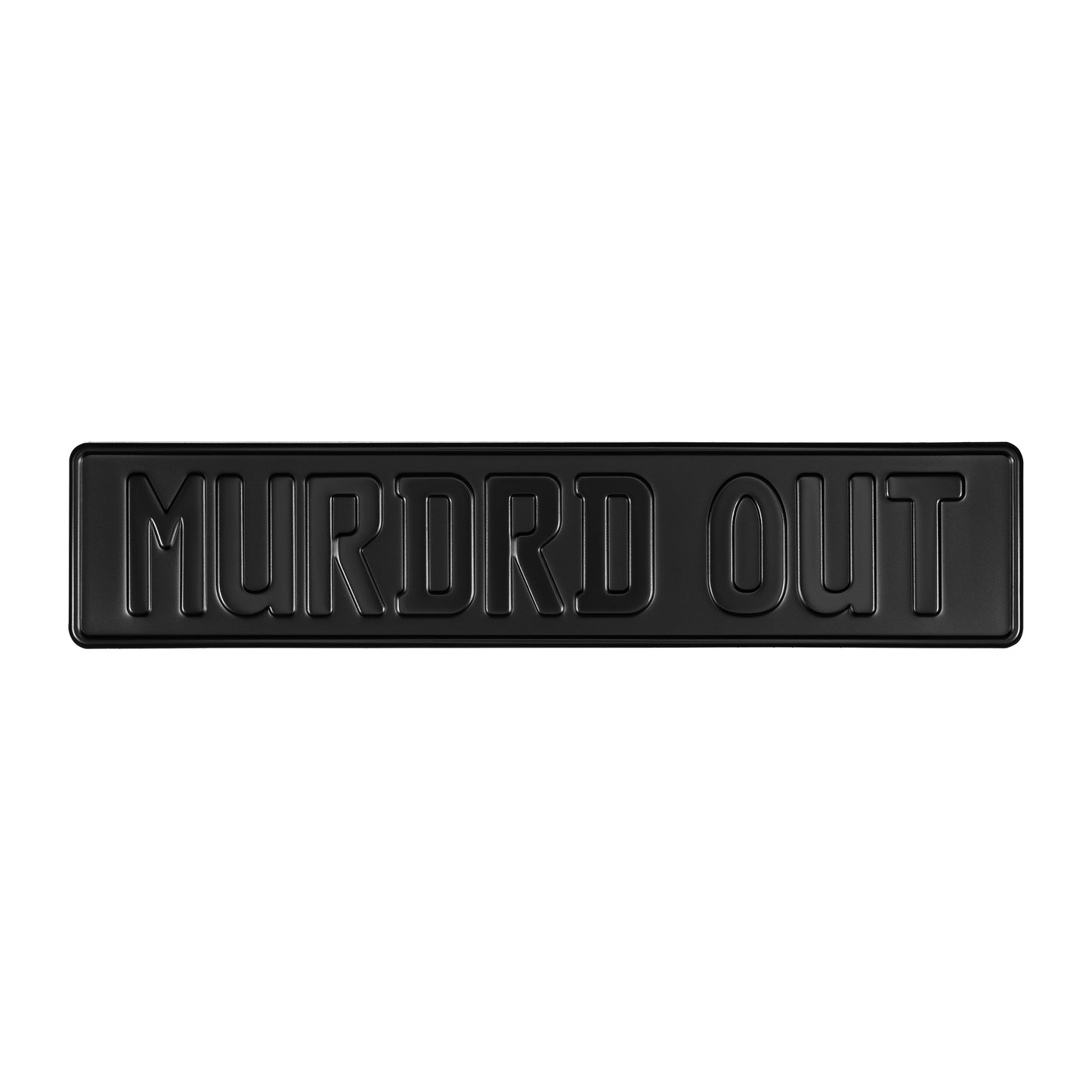 Murdered Out European License Plate