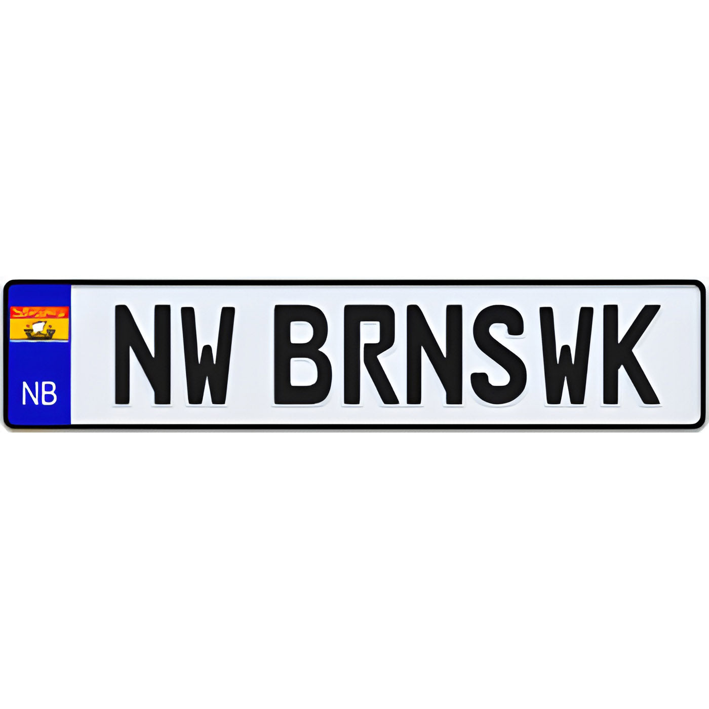 New Brunswick Euro Style Licence Plate