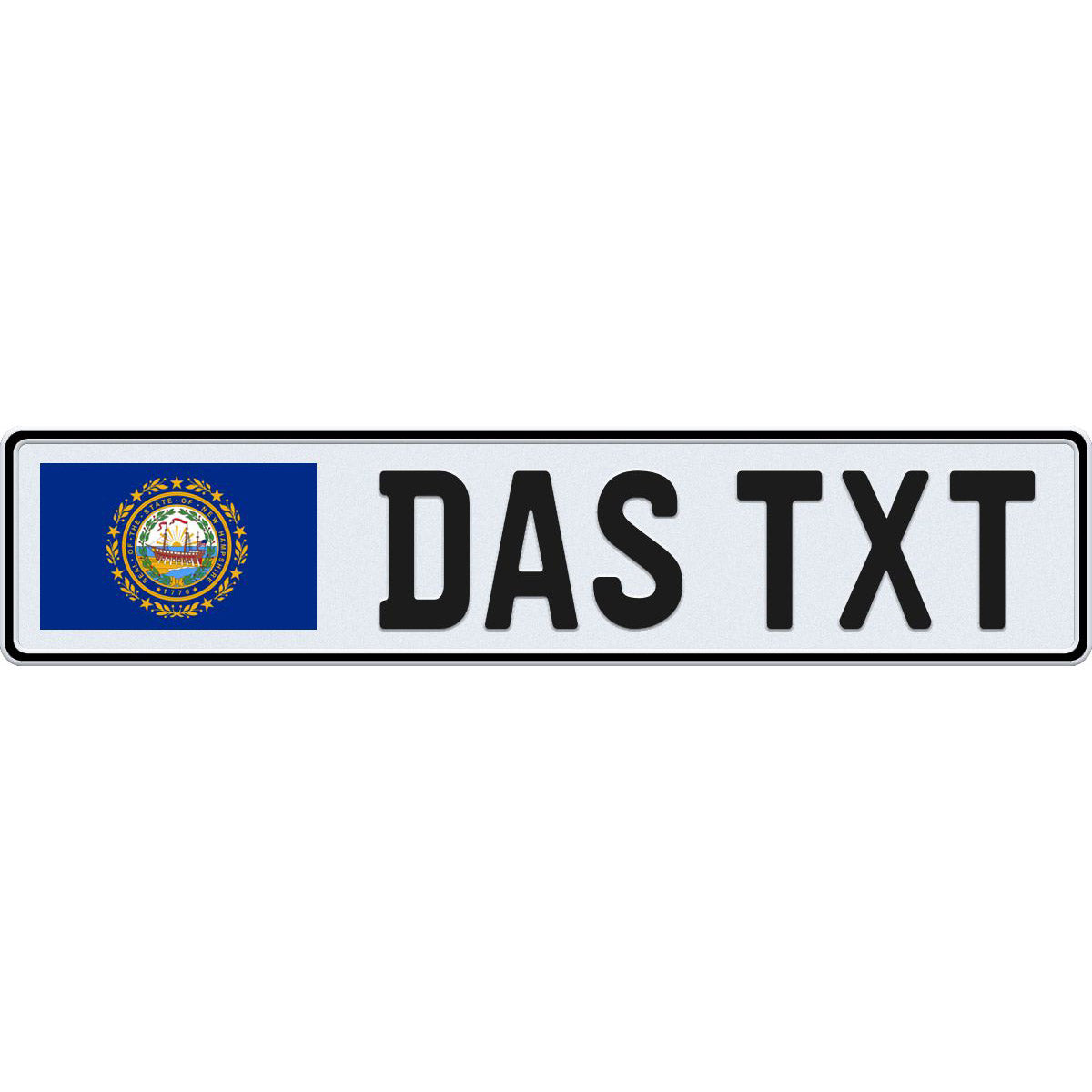 New Hampshire European license plate