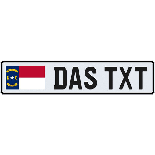 North Carolina European license plate