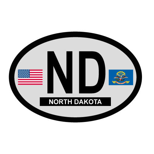 North Dakota oval decal