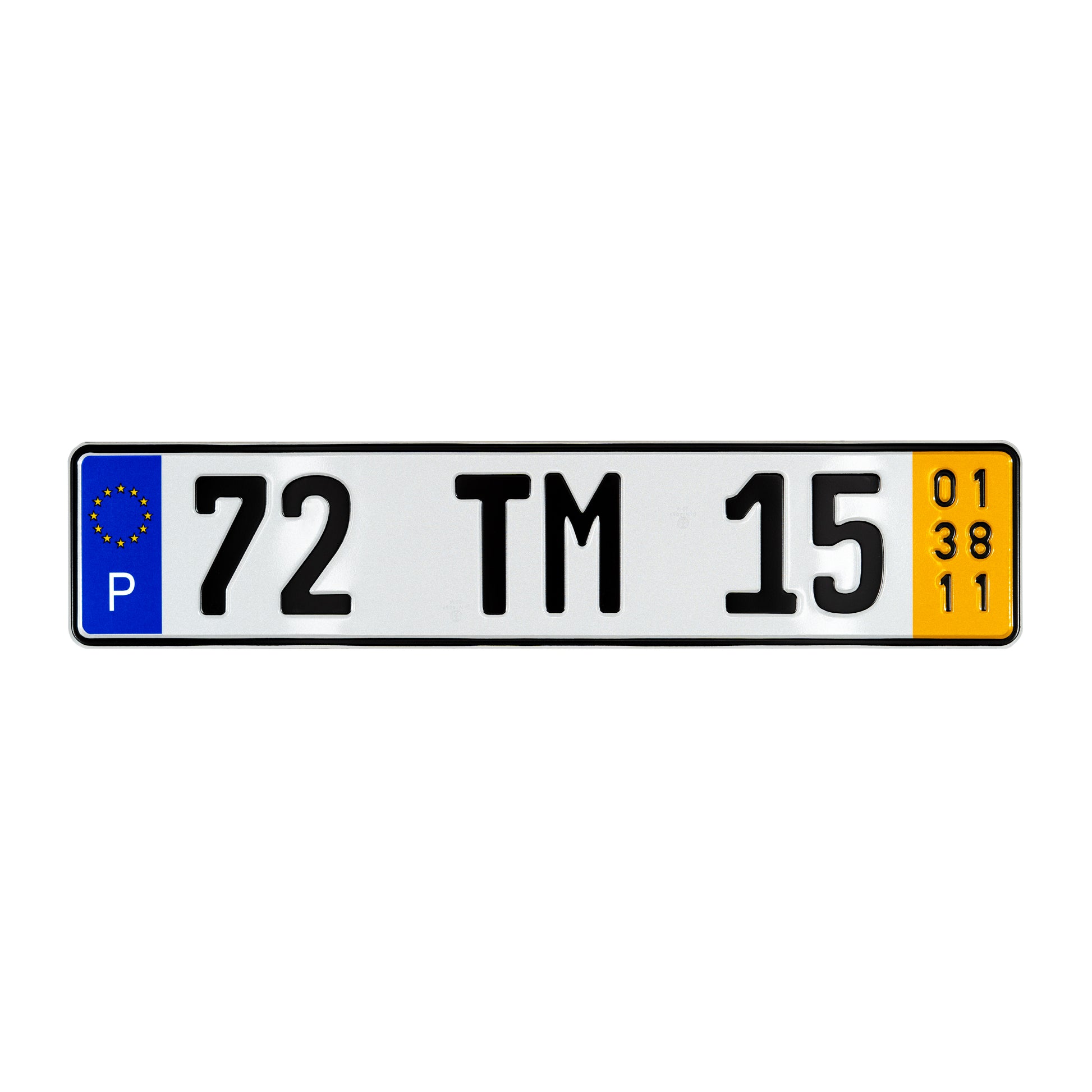 Portugal License Plate with date