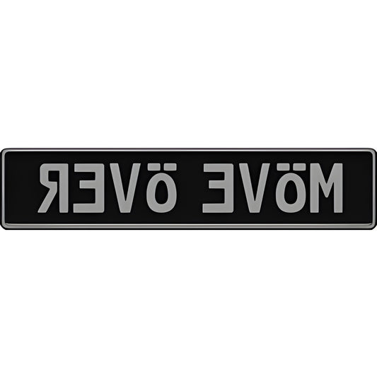 Mover Over European license plate