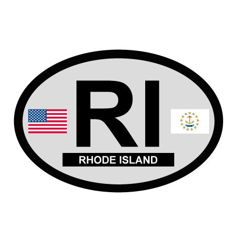 Rhode Island oval decal