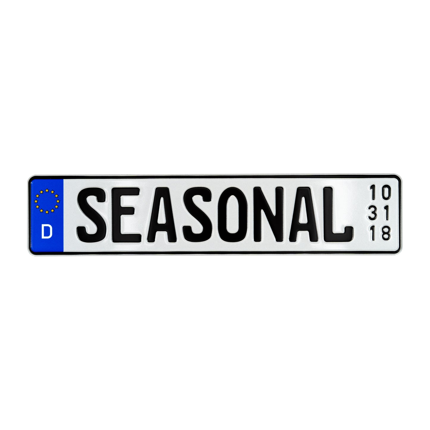 Seasonal German License Plate