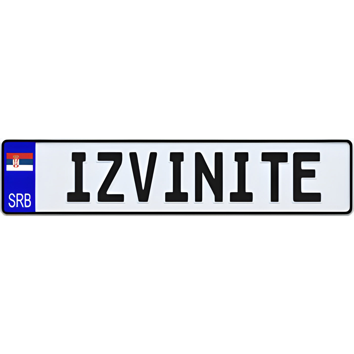 Serbia European License Plate