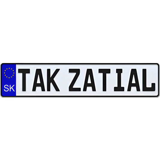 Slovakia European License Plate