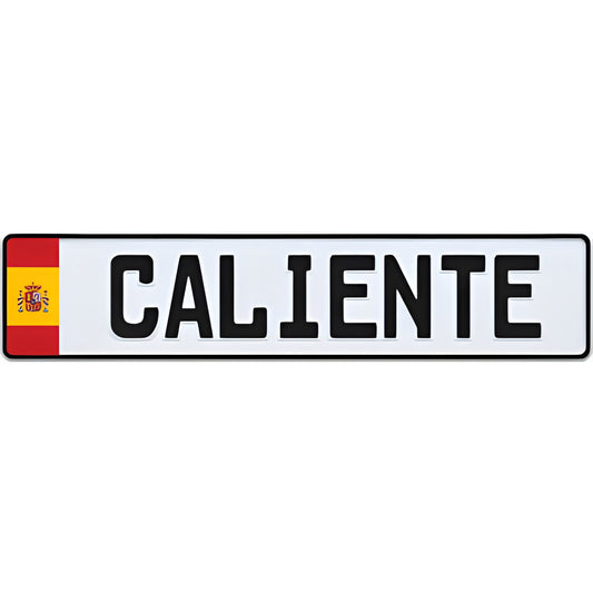 Spain Flag European License Plate