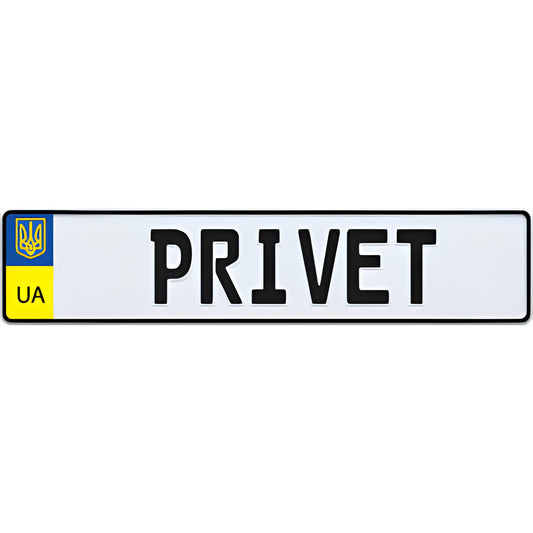 Ukraine European License Plate