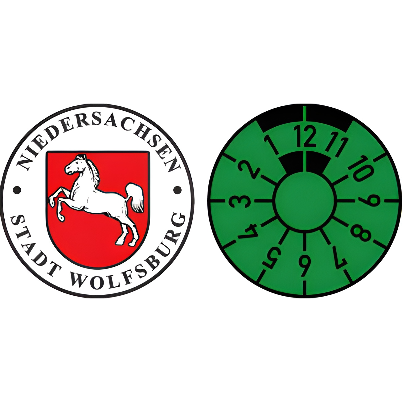 Wolfsburg German registration seal set